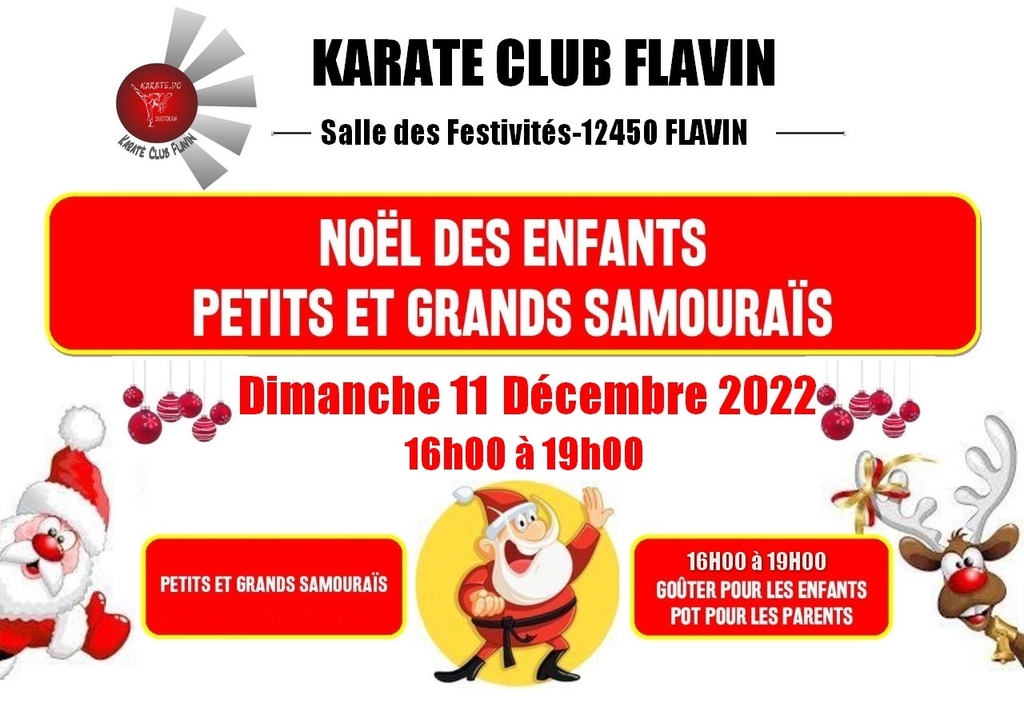 Goûter de Noël des enfants du Karaté Club Flavin 