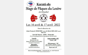 Stage Karaté en Lozère(48) avec J.F TISSEYRE(8ème DAN) et Hervé DELAGE(8ème DAN)