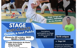 Stage Body-Karaté avec Frédéric PINTRAND, 6e dan Karaté