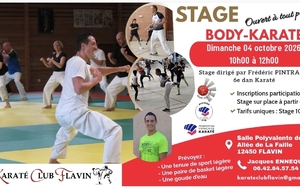 Stage Body-Karaté avec Frédéric PINTRAND à Flavin