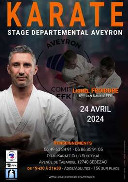 Stage Départemental Karaté avec Lionel FROIDURE à Rodez