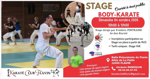 Stage Body-Karaté avec Frédéric PINTRAND à Flavin